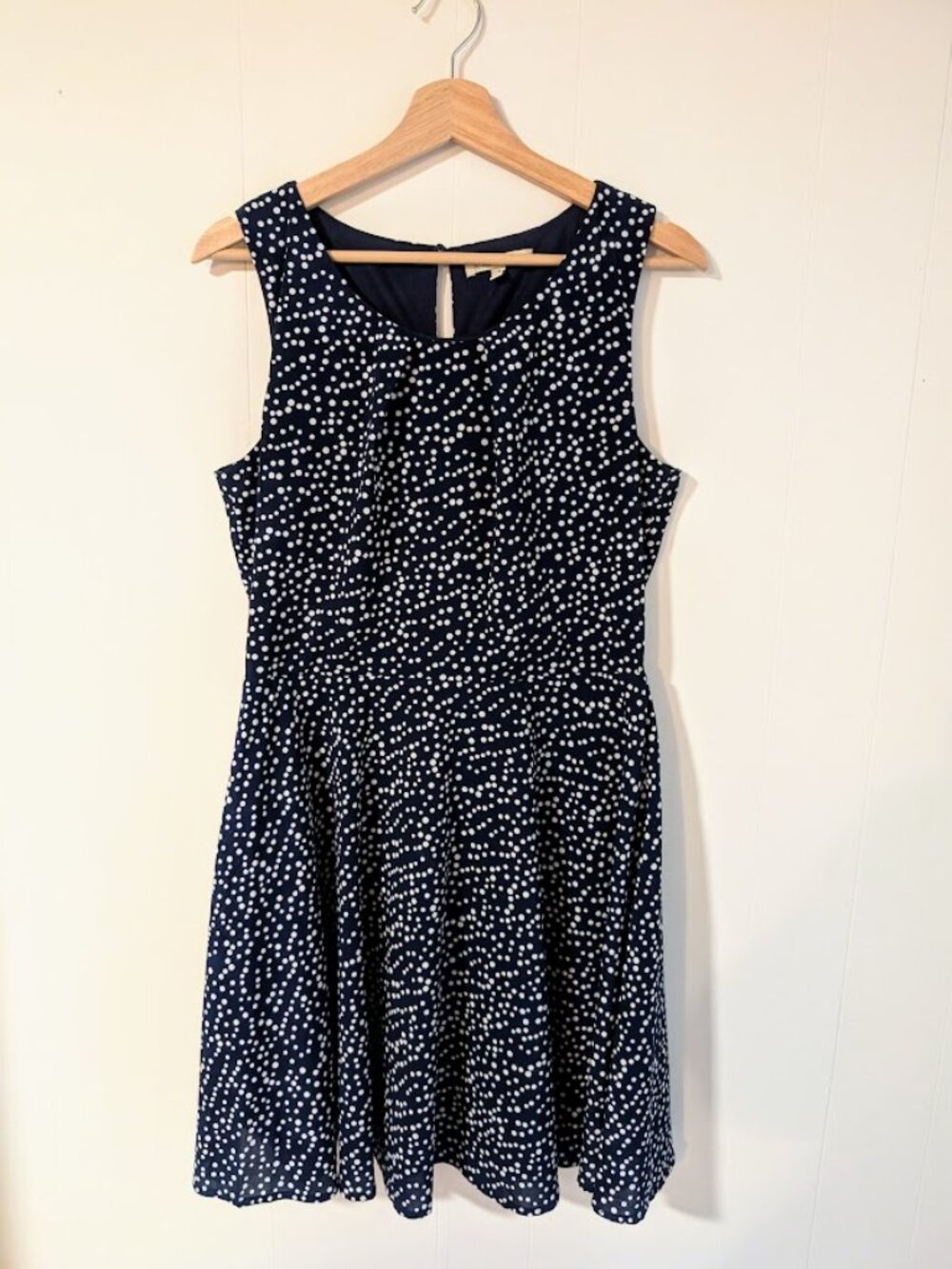 41 Hawthorn Navy Blue Polka Dot Dress Size 10